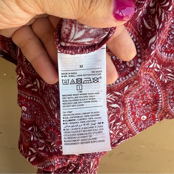 Old Navy Paisley Jumpsuit - Size M - Boho Casual Spring - Picture 4 of 6